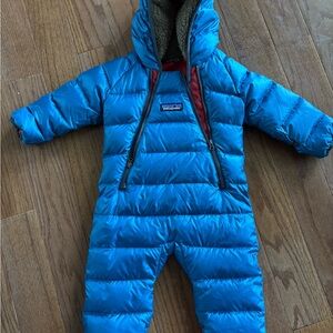 Patagonia Infant Snowsuit in Blue and Red